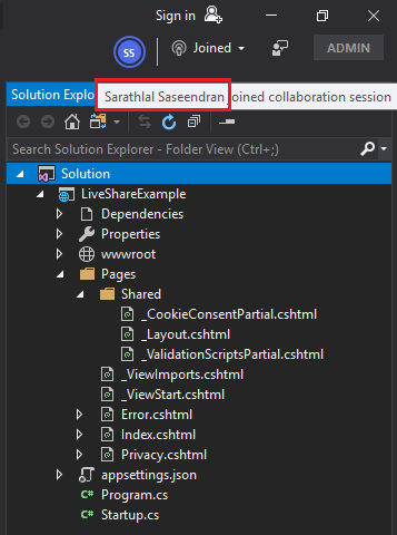 Collaborate Work In Same Project From VS 2017 And VS 2019 Using Live Share